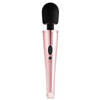 Черно-розовый вибромассажер Nouveau Wand Massager - 30 см.