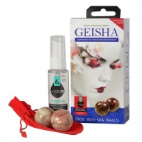 Вагинальные шарики Geisha из оникса в комплекте с лубрикантом