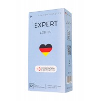 Ультратонкие презервативы EXPERT Lights - 12 шт.(+3 в подарок)