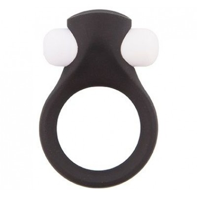 Чёрное эрекционное виброкольцо LIT-UP SILICONE STIMU RING 2 BLACK