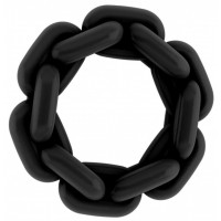 Чёрное эрекционное кольцо SONO №6 