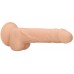 Телесный фаллоимитатор Silicone Dildo With Balls - 24 см.