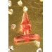 Красная анальная втулка с ограничителем - 6,5 см.