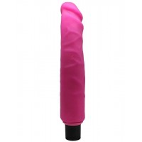 Розовый вибратор  из ультраскин - 22,5 см.