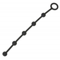 Черная анальная цепочка с кольцом - 30 см. FFF