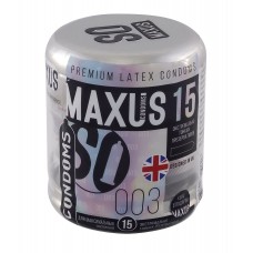 Экстремально тонкие презервативы MAXUS Extreme Thin - 15 шт.