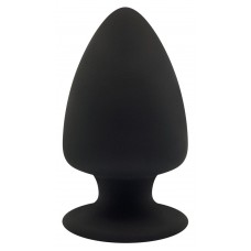 Черная анальная втулка Premium Silicone Plug S - 9 см.