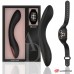 Черно-золотой вибратор с пультом-часами Anne s Desire Curve G-Spot Vibe Wireless Watchme - 20,5 см.