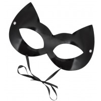 Оригинальная лаковая черная маска  Кошка 