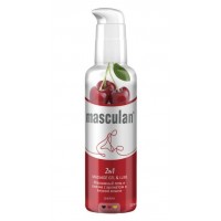 Массажная гель-смазка Masculan с ароматом вишни 2-в-1 - 130 мл.