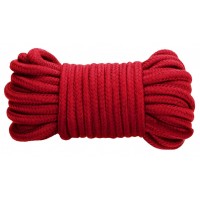 Красная веревка для связывания Thick Bondage Rope - 10 м.