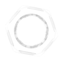 Прозрачное эрекционное кольцо-шестигранник Nust Bolts Cock Ring