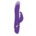 Фиолетовый вибратор-кролик с пуш-эффектом NAGHI NO.39 RECHARGEABLE THRUSTER VIBE - 15 см.