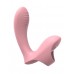 Нежно-розовый вибромассажер с петелькой на палец