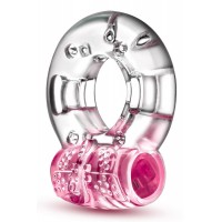 Розовое эрекционное виброкольцо Arouser Vibrating C-Ring