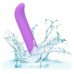 Фиолетовый мини-вибромассажер Liquid Silicone Mini G Vibe для стимуляции зоны G - 10,75 см.
