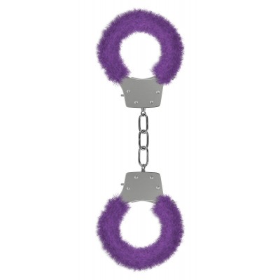Фиолетовые пушистые наручники OUCH! Purple