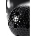 Черный кляп-шарик с отверстиями на регулируемом ремешке 