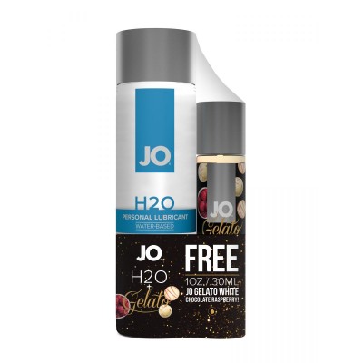 Набор лубрикантов JO на водной основе: H2O Personal Lubricant (120 мл.) и Gelato White Chocolate Raspberry Truffle (30 мл.)