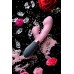 Розовый вибромассажер Ornella с клиторальным стимулятором - 21,5 см.