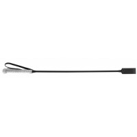 Черный классический гладкий стек с серебристой ручкой - 68 см.
