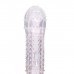 Прозрачная массажная насадка на пенис с шишечками и усиком - 12,5 см.