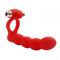 Красная вибронасадка для двойного проникновения Double Penetration Beads