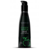 Лубрикант со вкусом сахарного яблока Wicked Aqua Candy Apple - 120 мл.