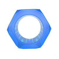 Синее эрекционное кольцо-шестигранник Nust Bolts Cock Ring