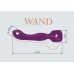 Фиолетовый двусторонний вибромассажер Heating Wand с нагревом - 22 см.