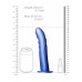 Синий страпон-фаллопротез с ребристой фактурой - 20,6 см.