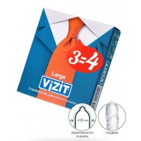Презервативы VIZIT Large увеличенного размера - 3 шт.