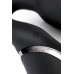 Черный безремневой вибрострапон Silicone Bendable Strap-On - size M
