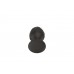 Черная малая силиконовая анальная пробка с рельефом в виде галочек