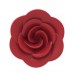 Красная анальная пробка с ограничительным основанием в виде розы