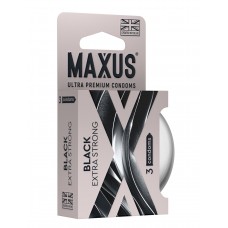 Черные утолщенные презервативы MAXUS Extra Strong с железным кейсом - 3 шт. Черные утолщенные презервативы MAXUS Extra Strong с железным кейсом - 3 шт.