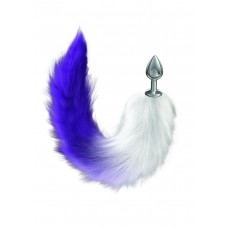 Серебристая анальная пробка с фиолетовым хвостом Galaxy Серебристая анальная пробка с фиолетовым хвостом Galaxy