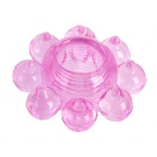 Розовое гелевое эрекционное кольцо-цветок Розовое гелевое эрекционное кольцо-цветок