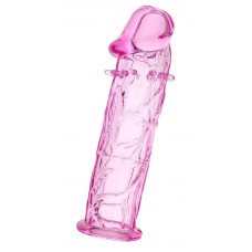 Розовая насадка фаллической формы - 12,5 см. Розовая насадка фаллической формы - 12,5 см.