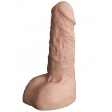 Телесный фаллоудлинитель с мошонкой Cock Next - 17 см.