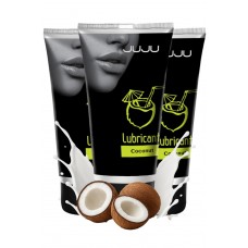 Набор из 3 съедобных лубрикантов JUJU со вкусом кокоса Набор из 3 съедобных лубрикантов JUJU со вкусом кокоса