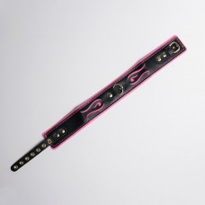 Черно-розовый ошейник с золотистой фурнитурой Черно-розовый ошейник с золотистой фурнитурой