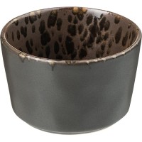 Емкость для закусок «Фобос»;керамика;250мл;D=95,H=60мм;коричнев.