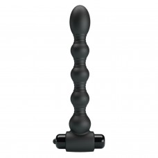 Черный анальный вибростимулятор - 18,2 см. Черный анальный вибростимулятор - 18,2 см.
