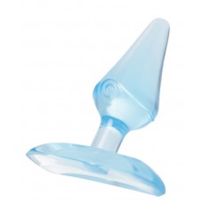 Голубая анальная втулка с ограничителем - 6,5 см. Голубая анальная втулка с ограничителем - 6,5 см.