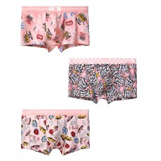 Набор из 3 розовых трусов-боксеров с яркими принтами