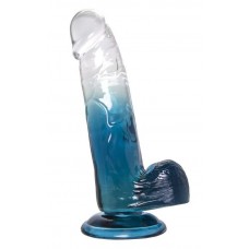 Прозрачно-синий фаллоимитатор Avy -  20 см. Прозрачно-синий фаллоимитатор Avy -  20 см.