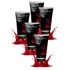 Набор из 5 съедобных лубрикантов JUJU со вкусом вишни Набор из 5 съедобных лубрикантов JUJU со вкусом вишни