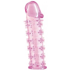 Розовая насадка на пенис с шипами - 12,5 см. Розовая насадка на пенис с шипами - 12,5 см.