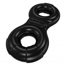 Чёрное эрекционное виброкольцо Eight Чёрное эрекционное виброкольцо Eight